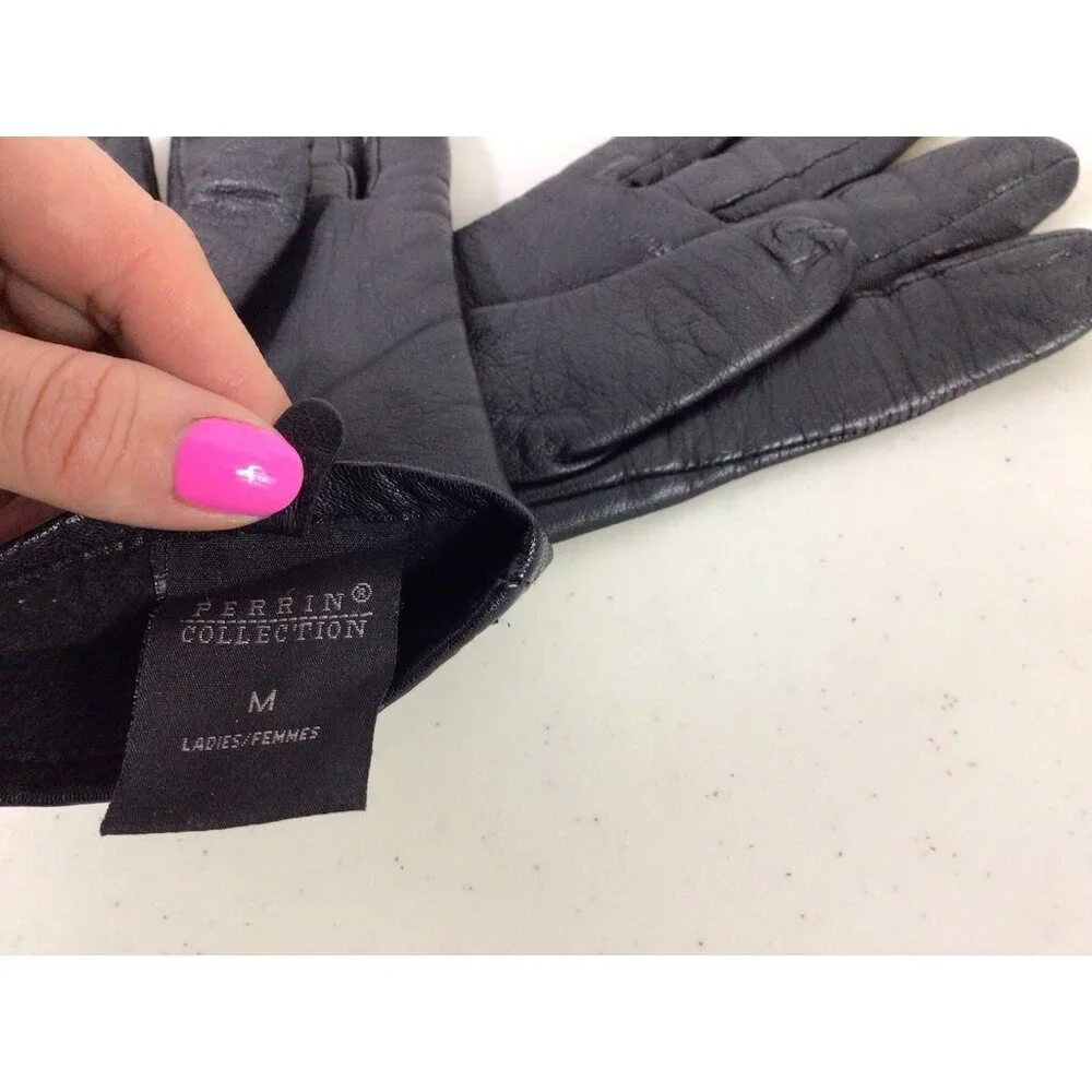 Perrin Leather Driving Gloves Womens Medium